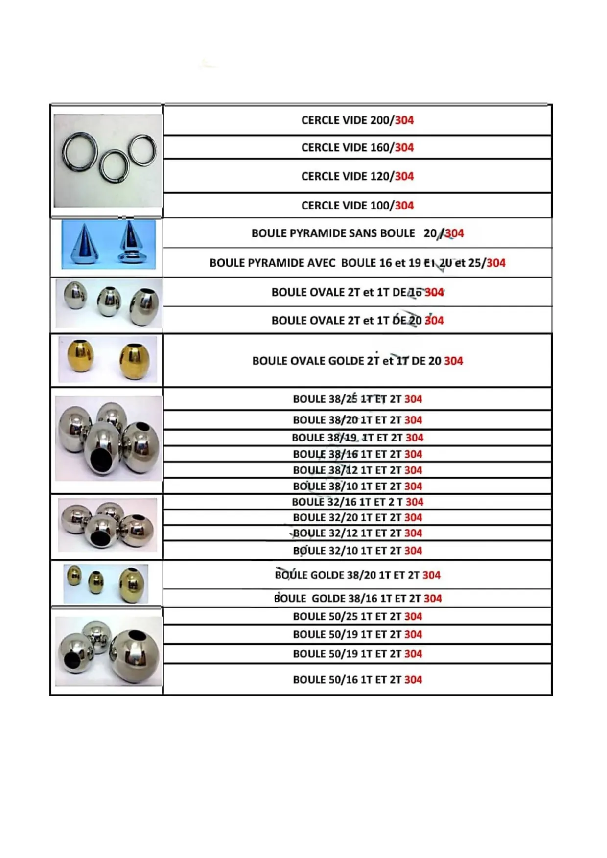 Cercle Vide Inox 304 Ø200 — INOX DAL, quincaillerie inox 304 Maroc